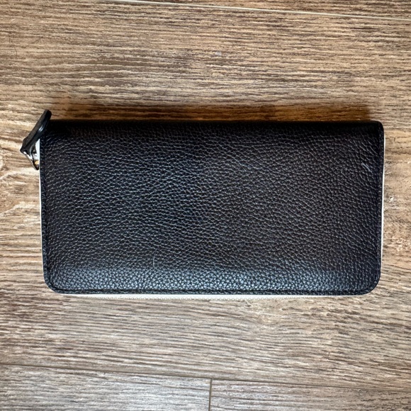 Coach Lightning Bolt Black Leather Zip Accordion Wallet F59336 - Picture 6 of 7